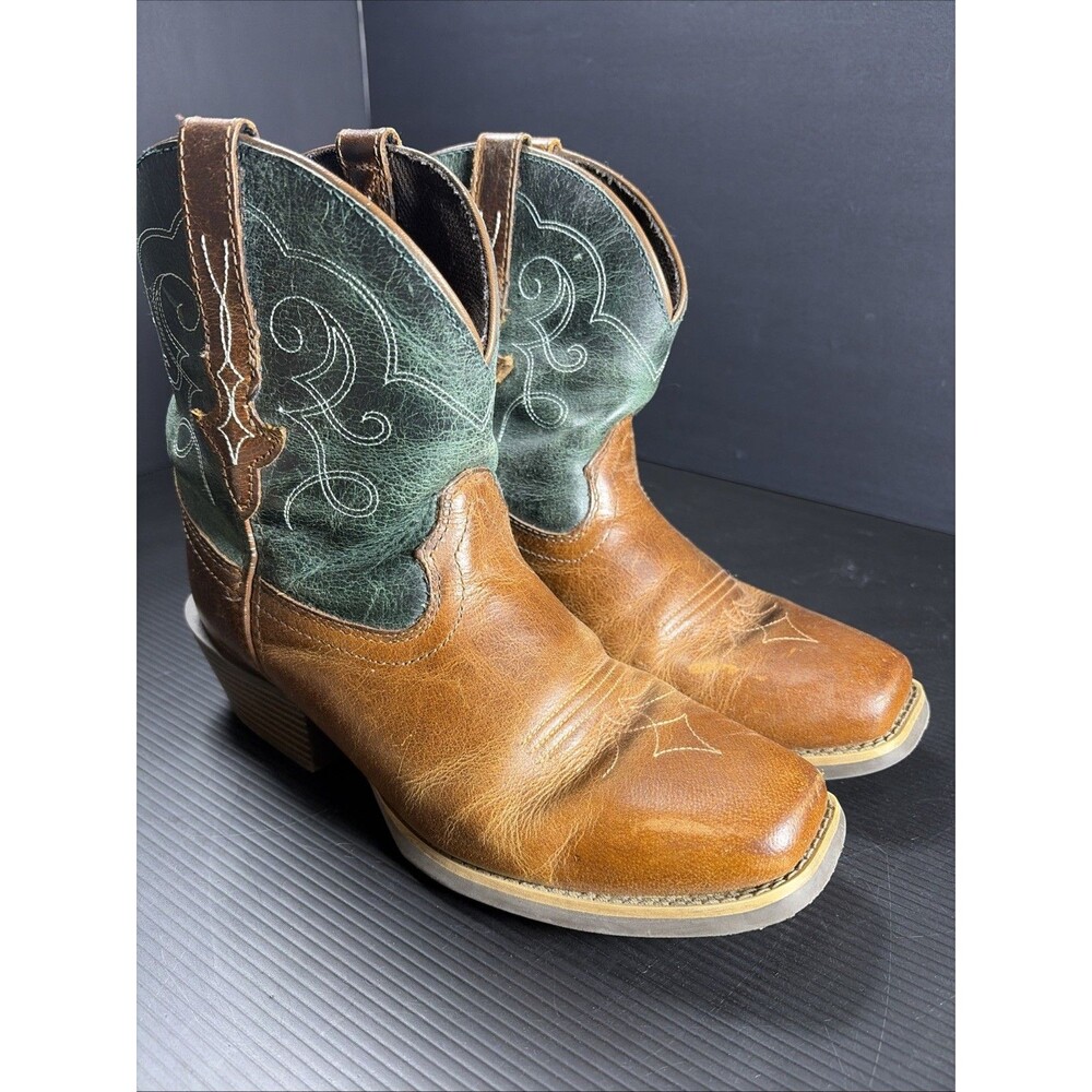 Justin Boots Chelsie Western Bootie Square Toe Cowboy Boot Women Sz 8